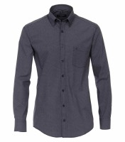 Freizeithemd, Extra langer Arm 72 cm, Casa Moda Casual Fit, Gemustert Marine