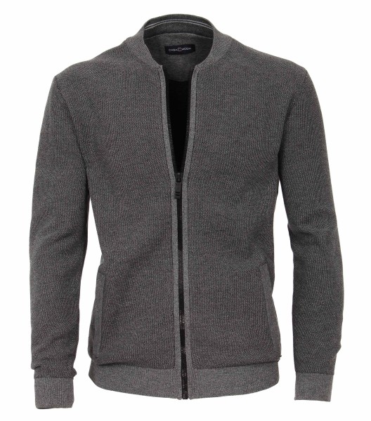Casa Moda Strick-Jacke in Grau , EXTRALANG, Rumpf und Ärmel