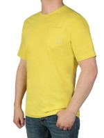 T-Shirt KITARO Rundhals Gelb- Extra Lang