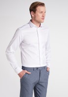 Hemden Extra langer Arm 72 cm, E T E R N A Slim Fit, mit Umschlagmanschetten,Weiss-BLICKDICHT