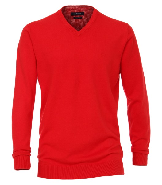 Casa Moda Pullover V-Ausschnitt Rot EXTRALANG