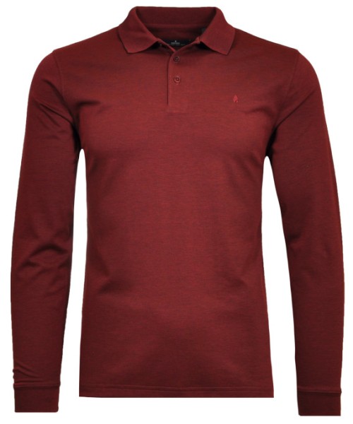 Ragman Softknit-Polo Langarm in Rot, Extra Lang