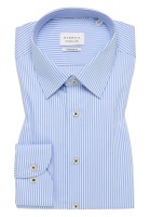 Hemden Extra langer Arm 72 cm, Eterna modern fit, Streifen Hellblau/Weiss