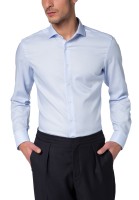 Hemden Extra langer Arm 72 cm, Eterna Hemd, Slim Fit, Struktur Hellblau
