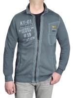 Extra Lang, Sweat-Jacke in Blau von Kitaro