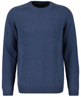 RAGMAN Strickpullover Rundhals in Blau, Extra Lang
