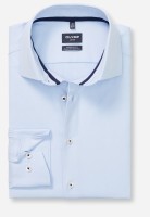 OLYMP Luxor 24/Seven Hemden Extra langer Arm 69 cm, Luxor modern fit, Gemustert Blau