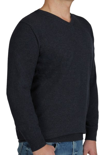 Kitaro Herren Strick-Pullover, Extra Langer Arm, Dunkelblau