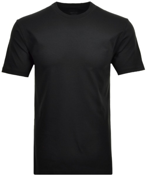 RAGMAN Doppelpack - 2 T-Shirts mit Rundhal-Ausschnitt -Schwarz in Extra Lang