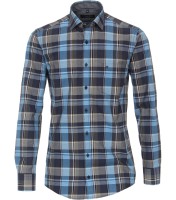 Freizeithemd, Extra langer Arm 72 cm, Casa Moda Casual Fit, Kariert Blau