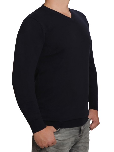 Extra langer Pullover, K I T A R O-V-Ausschnitt, in Marine