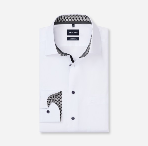 OLYMP Extra langer Arm 69 cm, Hemden Luxor modern fit, modisch Weiss
