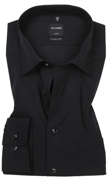 OLYMP LExtra langer Arm 69 cm, Hemd EL, uxor modern fit, Schwarz