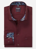 OLYMP Hemden Extra langer Arm 69 cm, Luxor modern fit, Bordeaux 45