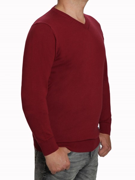 Extra langer Pullover, K I T A R O-V-Ausschnitt, in Rot