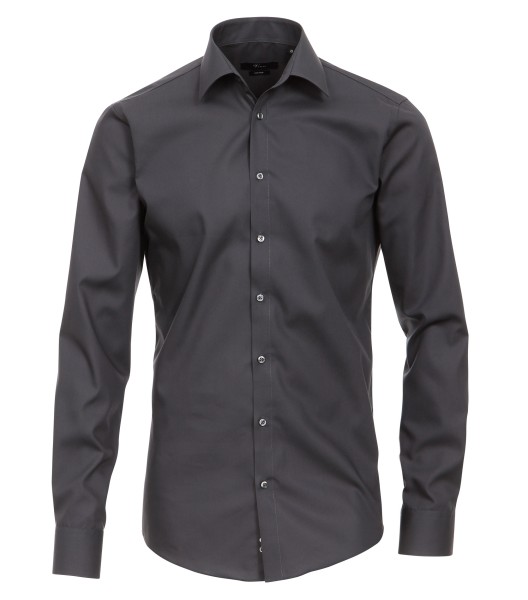 Hemd Venti "slim fit" Anthrazit Extra langer Arm 72 cm