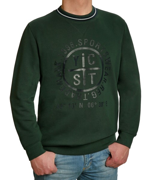 Sweatshirt KITARO grün mit Aufdruck - EXTRALANG