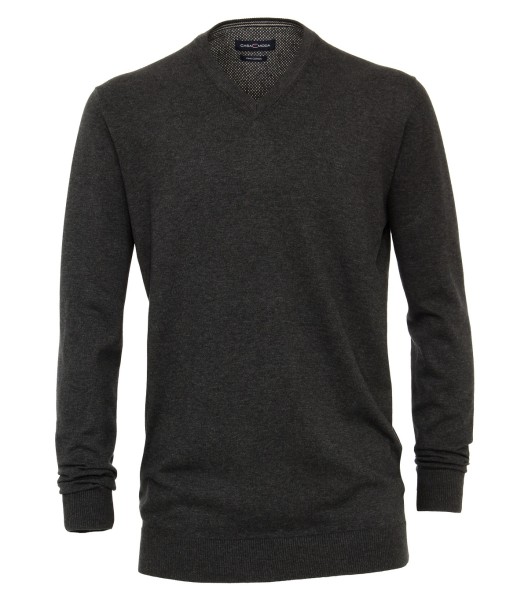 Casa Moda Pullover V-Ausschnitt Anthazit EXTRALANG