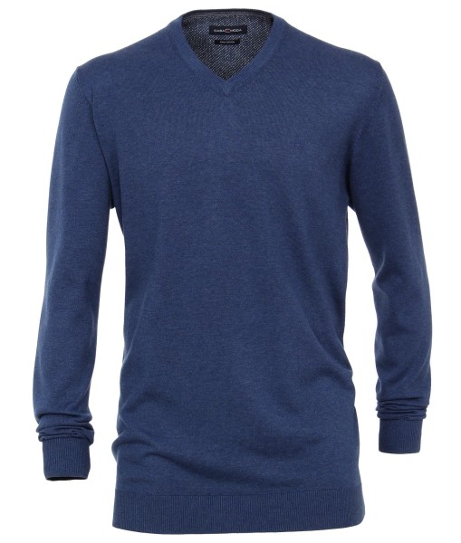 Casa Moda Pullover V-Ausschnitt Blau EXTRALANG