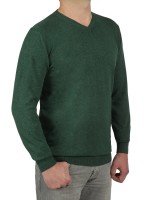 Extra langer Pullover, K I T A R O-V-Ausschnitt, in Grün