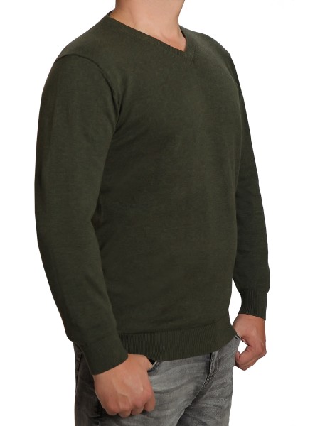 Extra langer Pullover, K I T A R O-V-Ausschnitt, in Grün
