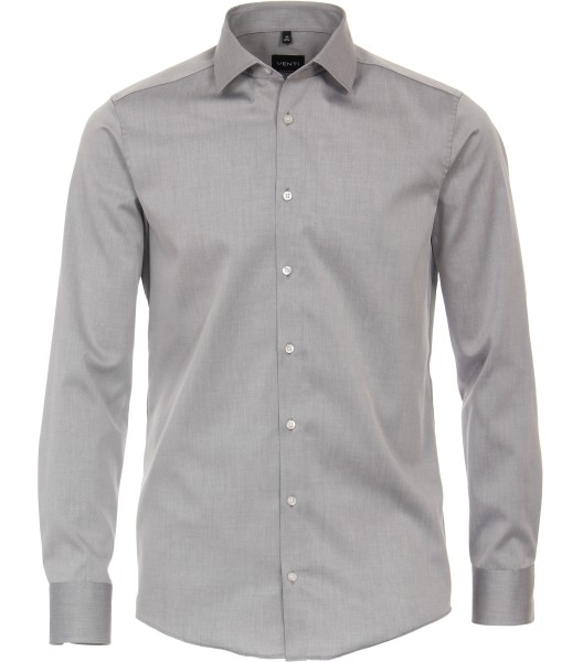 Hemd VENTI Modern Fit, Extra langer Arm 72 cm, Grau