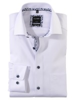 OLYMP Extra langer Arm 72 cm, Hemd Luxor modern fit, Struktur Weiß