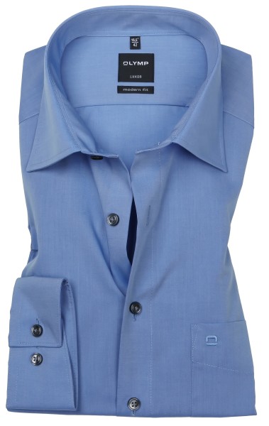 OLYMP Extra langer Arm 69 cm, Hemd EL, Luxor modern fit, Blau