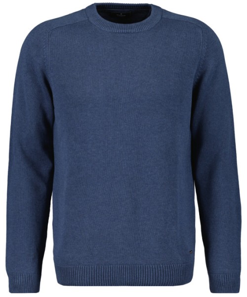 RAGMAN Strickpullover Rundhals in Blau, Extra Lang