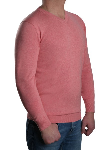 Extra langer Pullover, K I T A R O-V-Ausschnitt, Rosa mel.