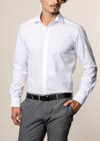 Hemd E T E R N A Modern Fit Weiss Extra langer Arm 72 cm