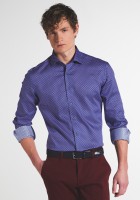 Extra langer Arm 72 cm, Hemd Eterna Slim Fit, Gemustert