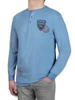 KITARO Langarm- T-Shirt in extra lang, Blau