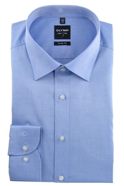 OLYMP Extra langer Arm 69 cm, Hemden Level 5 body fit, Hellblau