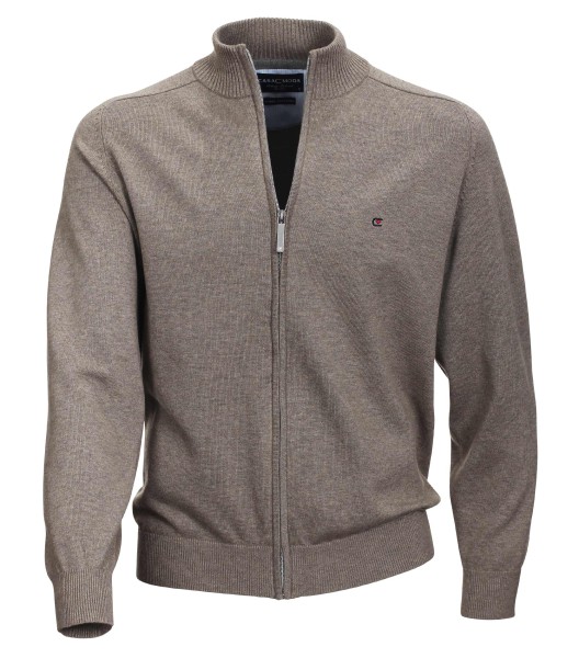 Casa Moda Strick-Jacke Braun in Extra Lang-(Ärmel & Rumpf)