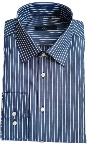 Extra langer Arm 72 cm, Hemd Venti Modern Fit, Streifen Anthrazit /Weiss