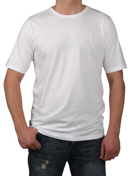 T-Shirt Rundhals KITARO Weiß -- EXTRALANG