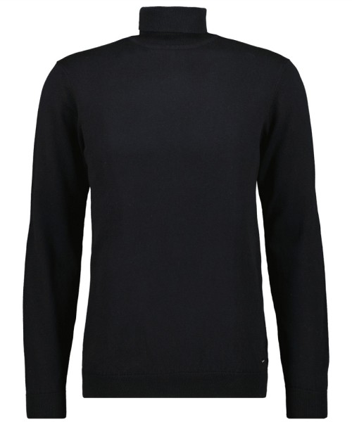RAGMAN Rollkragen-Strickpullover in Schwarz, Extra Lang