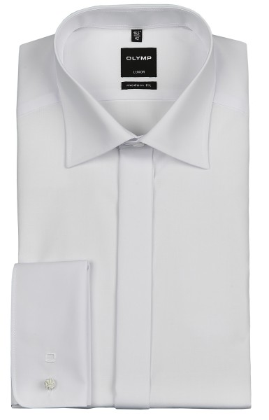 OLYMP Extra langer Arm 70 cm, Hemden Luxor modern fit, Umschlagmanschetten, Weiss