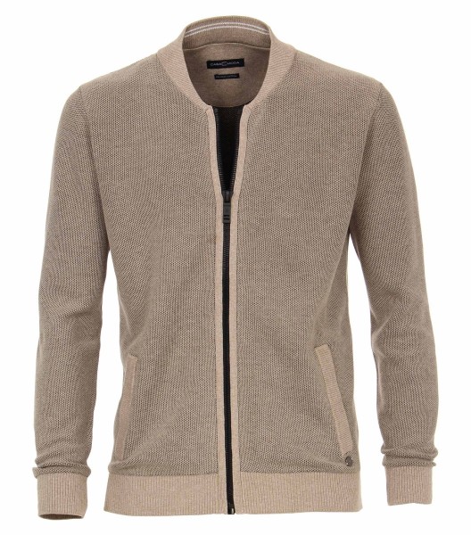 Casa Moda Strick-Jacke in Beige, EXTRALANG, Rumpf und Ärmel