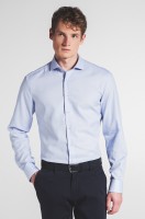 Extra langer Arm 72 cm, Hemd Eterna Slim Fit, Gemustert Hellblau