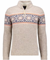 RAGMAN -Strickpullover mit Stehkragen, Extra Lang Beige