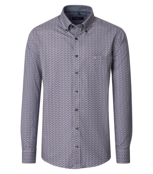 Freizeithemd, Extra langer Arm 72 cm, Casa Moda Casual Fit, Gemustert