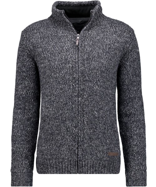 RAGMAN -Cardigan mit Fleece-Innenfutter, Extra Lang Anthrazit