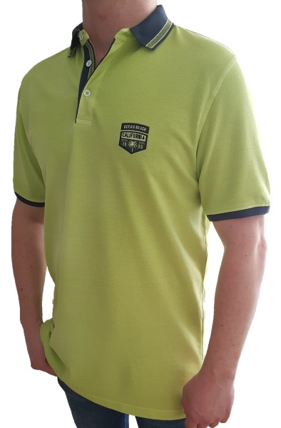 Poloshirt KITARO Lindengrün -in EXTRA LANG