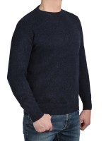 Kitaro Herren Strick-Pullover, Extra Langer Arm, Marine