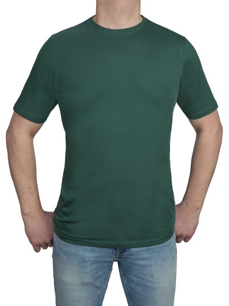 T-Shirt KITARO Rundhals Grün-- Extra Lang