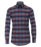 FLANELL-Freizeithemd, Extra langer Arm 72 cm, Casa Moda Casual Fit, Kariert