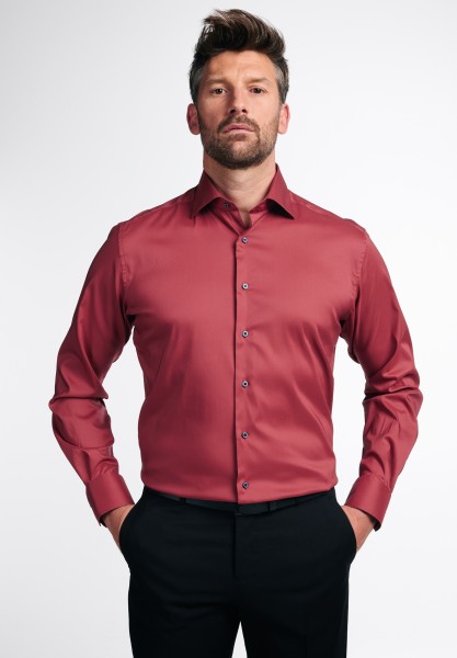 Hemden Extra langer Arm 72 cm, E T E R N A Slim Fit, Rot