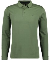 Ragman Softknit-Polo Langarm in Khaki, Extra Lang